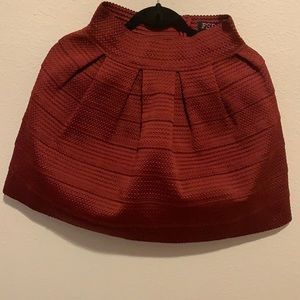 Burgundy mini skirt